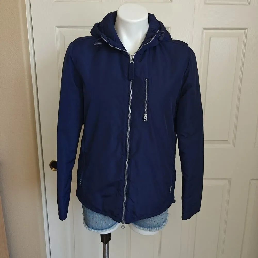 Vintage Y2K Abercrombie navy hooded jacket sz S